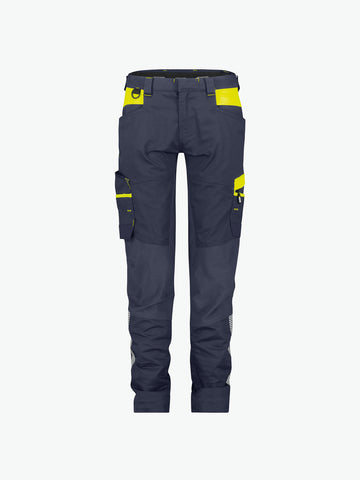 Dassy Hong Kong Women Werkbroek met stretch voor dames - Nachtblauw/Fluogeel Werkbroek Dames Dassy