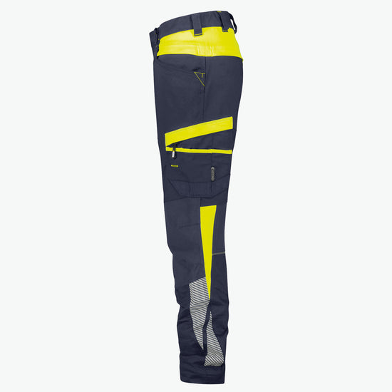 Dassy Hong Kong Women Werkbroek met stretch voor dames - Nachtblauw/Fluogeel Werkbroek Dames Dassy
