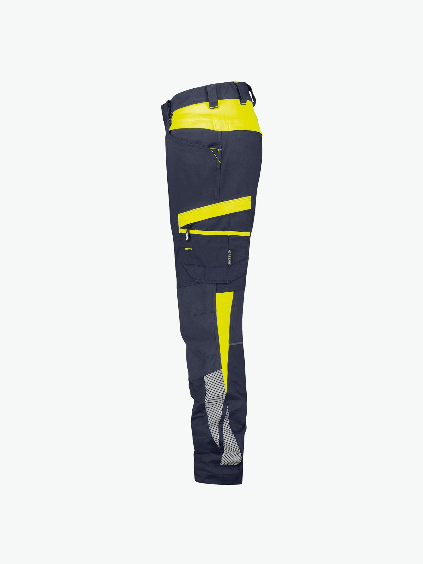 Dassy Hong Kong Women Werkbroek met stretch voor dames - Nachtblauw/Fluogeel Werkbroek Dames Dassy