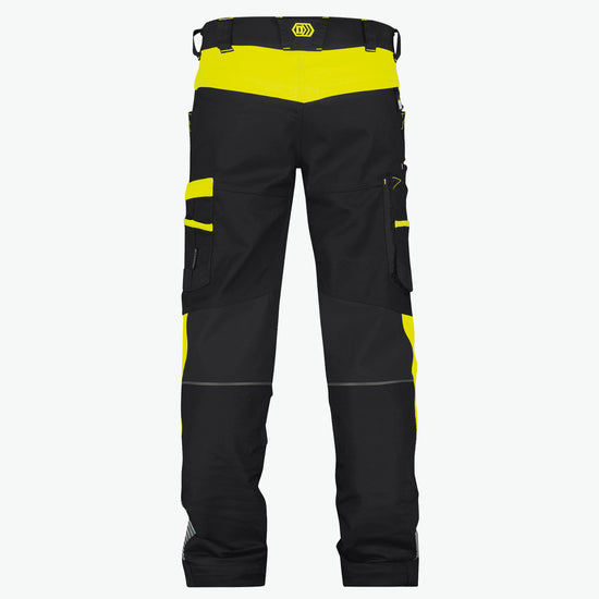 Dassy Hong Kong Werkbroek met stretch - Zwart/Fluogeel Werkbroek Dassy