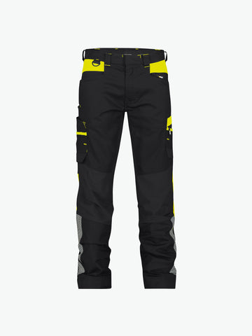 Dassy Hong Kong Werkbroek met stretch - Zwart/Fluogeel Werkbroek Dassy