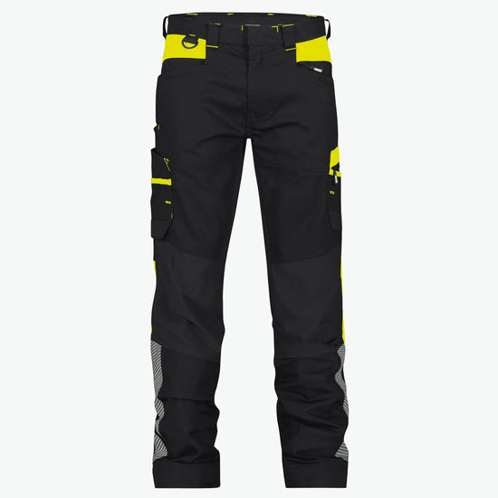Dassy Hong Kong Werkbroek met stretch - Zwart/Fluogeel Werkbroek Dassy