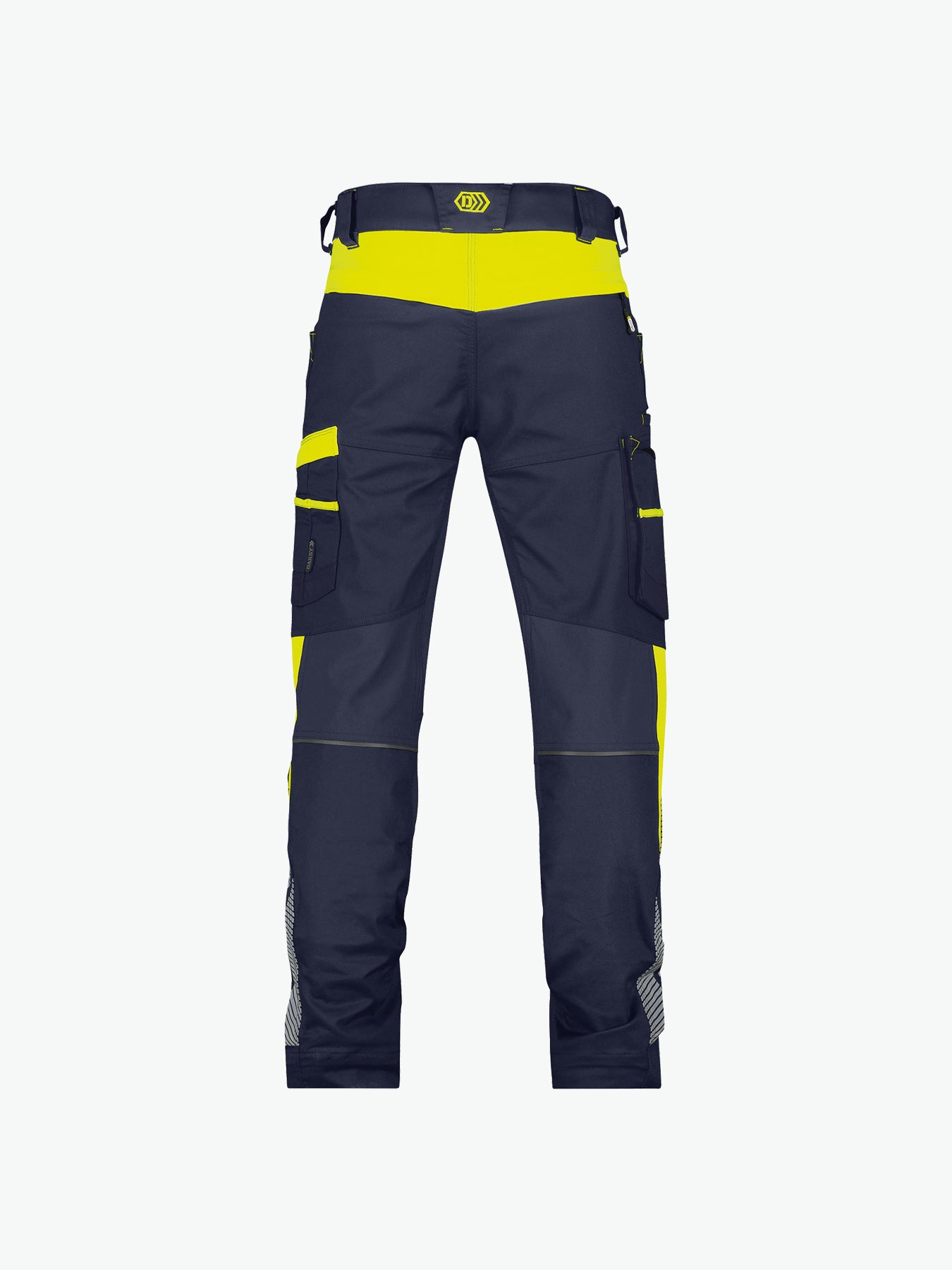 Dassy Hong Kong Werkbroek met stretch - Nachtblauw/Fluogeel Werkbroek Dassy