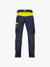 Dassy Hong Kong Werkbroek met stretch - Nachtblauw/Fluogeel Werkbroek Dassy