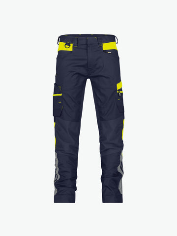Dassy Hong Kong Werkbroek met stretch - Nachtblauw/Fluogeel Werkbroek Dassy