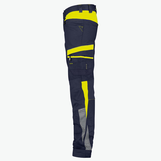 Dassy Hong Kong Werkbroek met stretch - Nachtblauw/Fluogeel Werkbroek Dassy