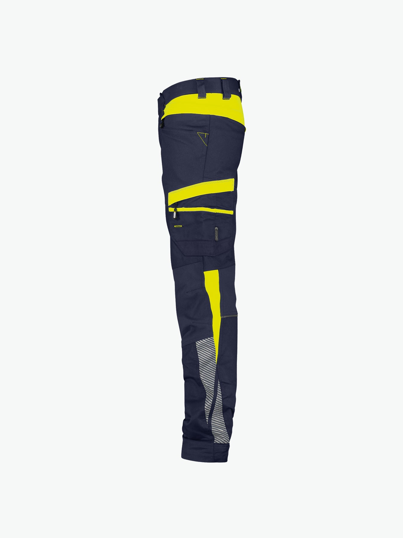 Dassy Hong Kong Werkbroek met stretch - Nachtblauw/Fluogeel Werkbroek Dassy