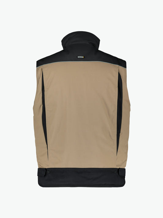 Dassy Hulst Tweekleurige bodywarmer - Beige/Zwart Werkvest Dassy