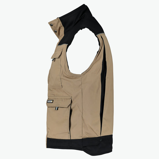 Dassy Hulst Tweekleurige bodywarmer - Beige/Zwart Werkvest Dassy