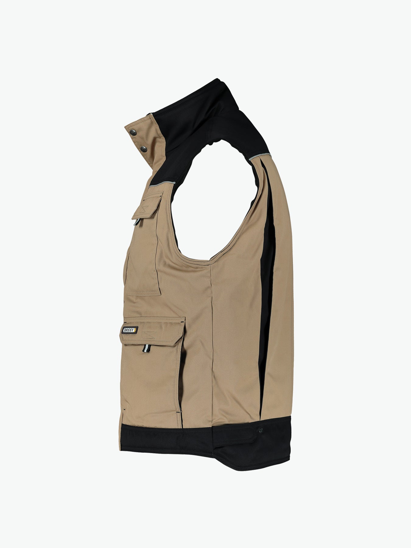 Dassy Hulst Tweekleurige bodywarmer - Beige/Zwart Werkvest Dassy