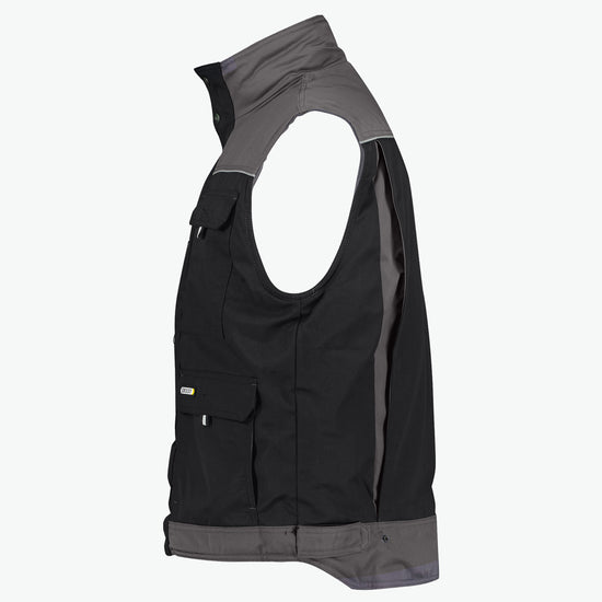 Dassy Hulst Tweekleurige bodywarmer - Zwart/Cementgrijs Werkvest Dassy