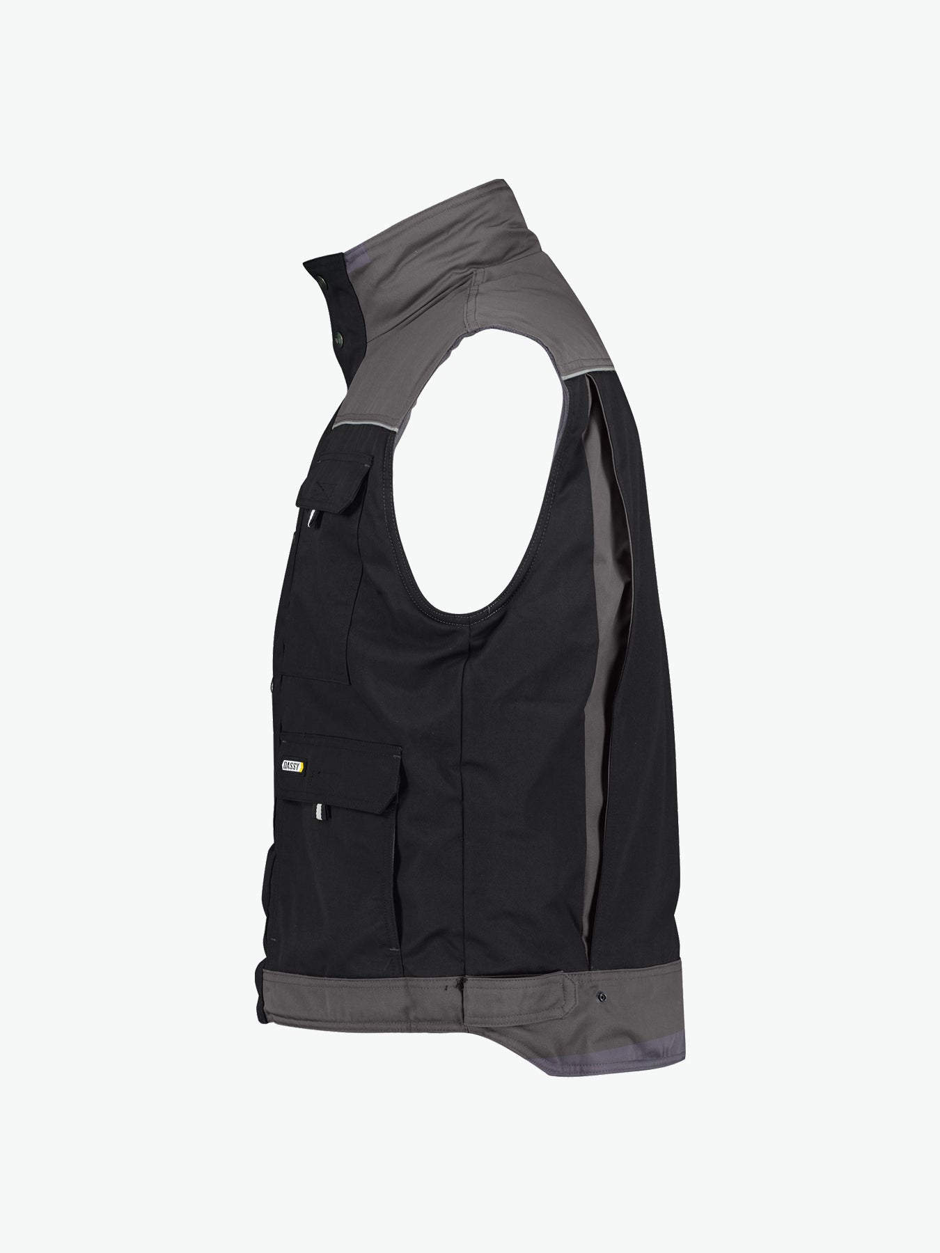 Dassy Hulst Tweekleurige bodywarmer - Zwart/Cementgrijs Werkvest Dassy