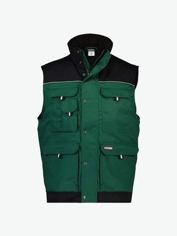 Dassy Hulst Tweekleurige bodywarmer - Flessengroen/Zwart Werkvest Dassy