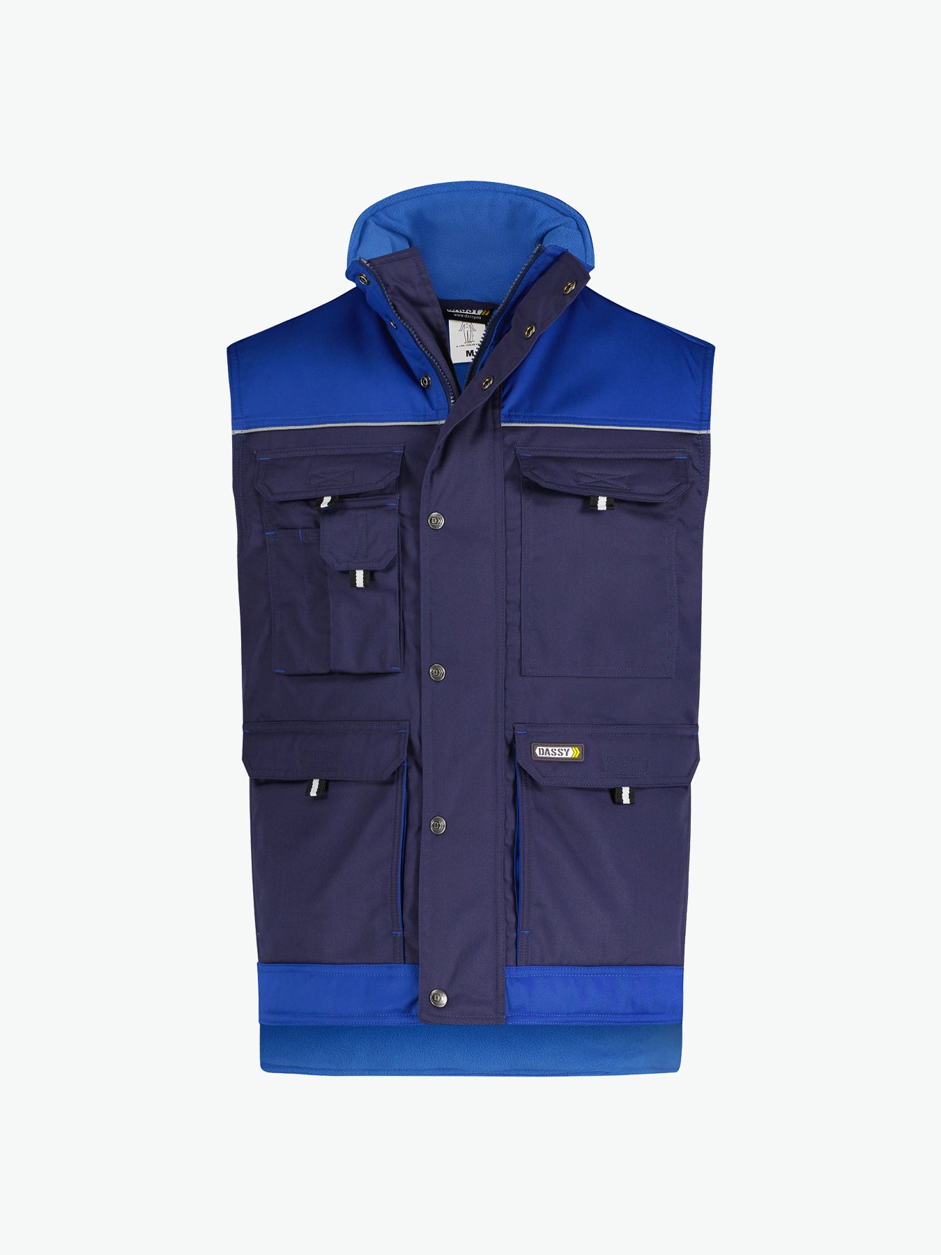 Dassy Hulst Tweekleurige bodywarmer - Marineblauw/Korenblauw Werkvest Dassy