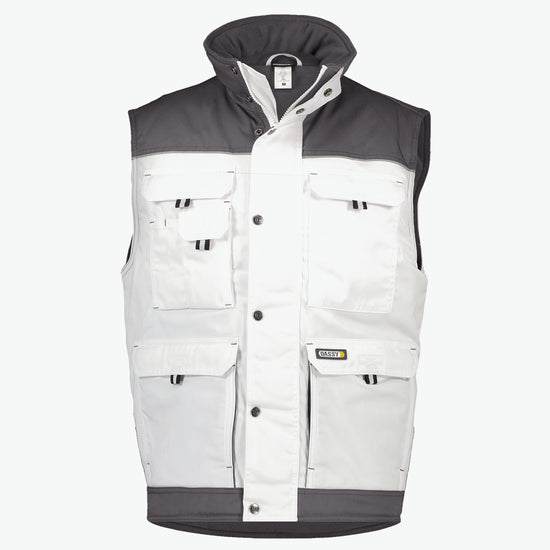 Dassy Hulst Tweekleurige bodywarmer - Wit/Cementgrijs Werkvest Dassy