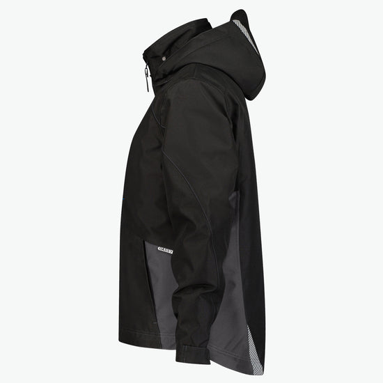 Dassy Hyper Wind- en waterdichte werkjas - Zwart/Antracietgrijs Werkjas Dassy