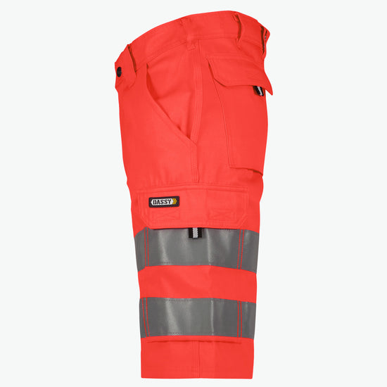 Dassy Idaho Hogezichtbaarheidsshort - Fluorood Korte Broek HiVis Dassy