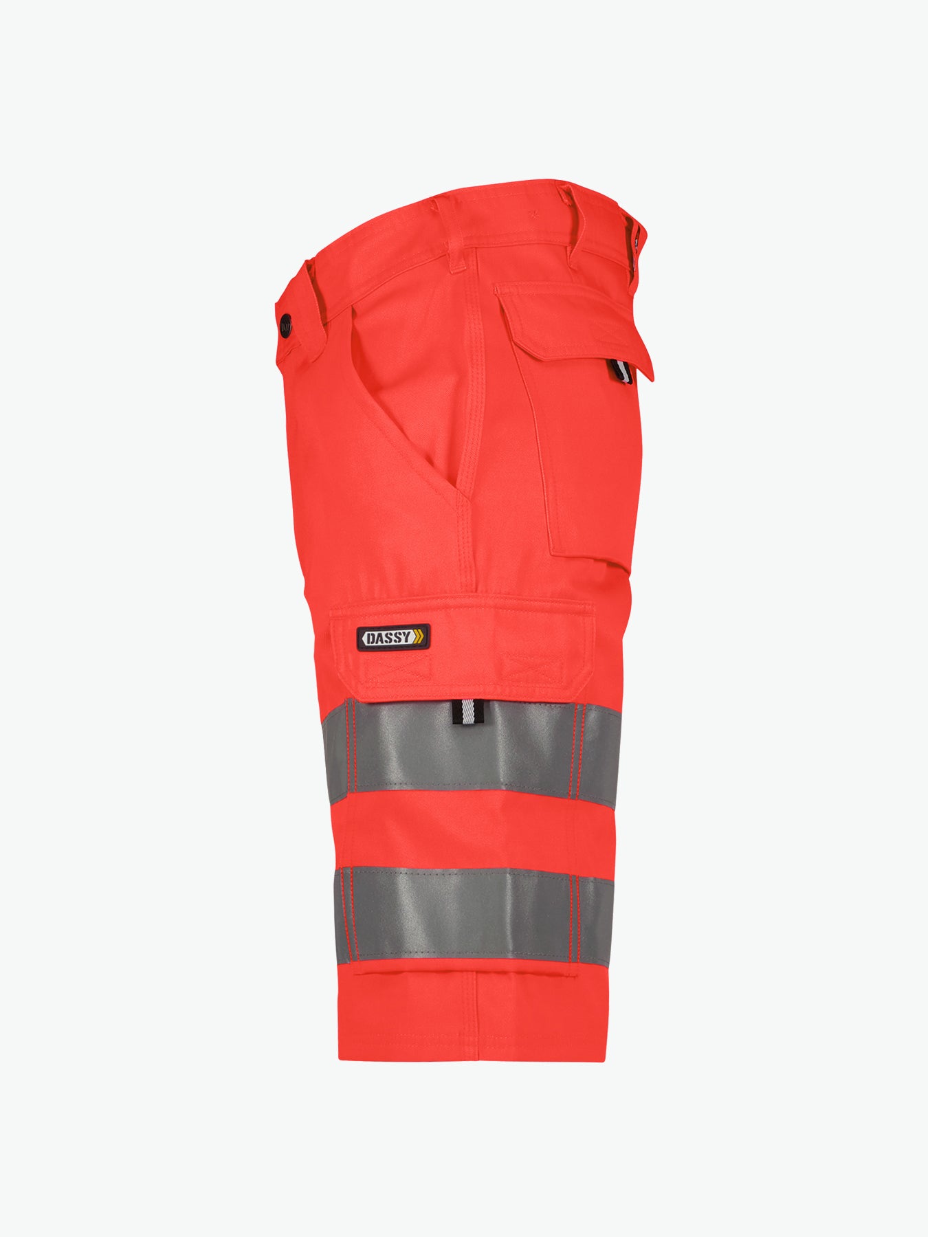 Dassy Idaho Hogezichtbaarheidsshort - Fluorood Korte Broek HiVis Dassy
