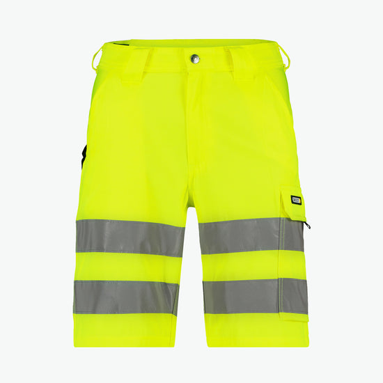 Dassy Idaho Hogezichtbaarheidsshort - Fluogeel Korte Broek HiVis Dassy