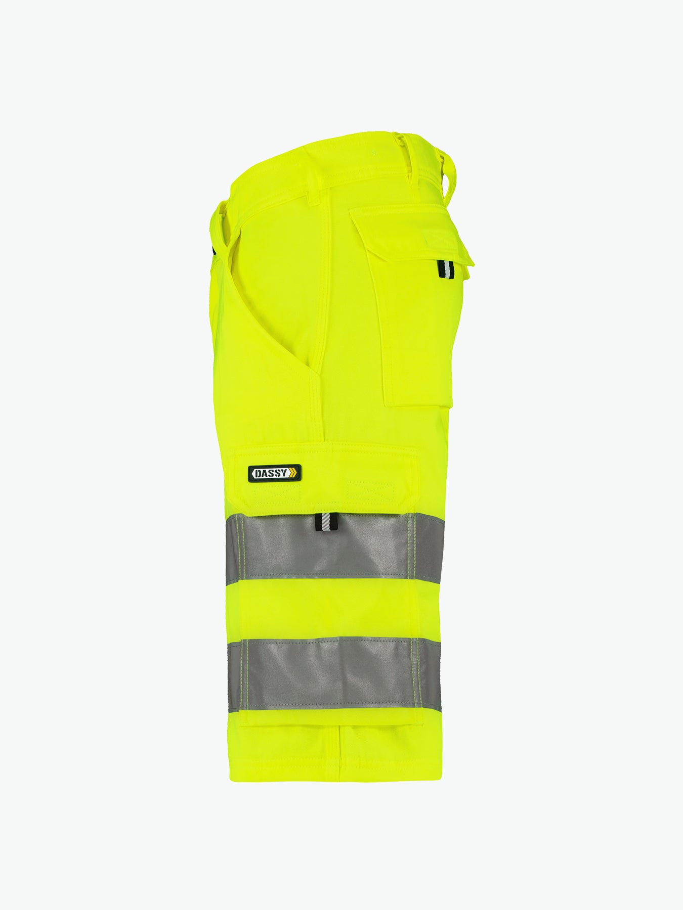 Dassy Idaho Hogezichtbaarheidsshort - Fluogeel Korte Broek HiVis Dassy