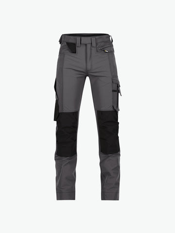 Dassy Impax Stretch werkbroek met kniezakken - Antracietgrijs/Zwart Werkbroek Dassy