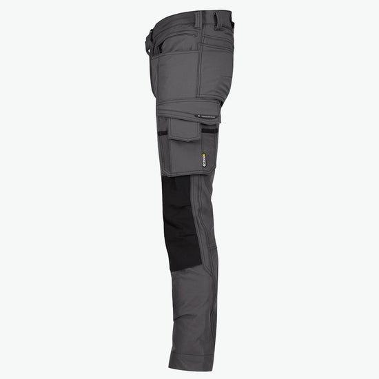Dassy Impax Stretch werkbroek met kniezakken - Antracietgrijs/Zwart Werkbroek Dassy