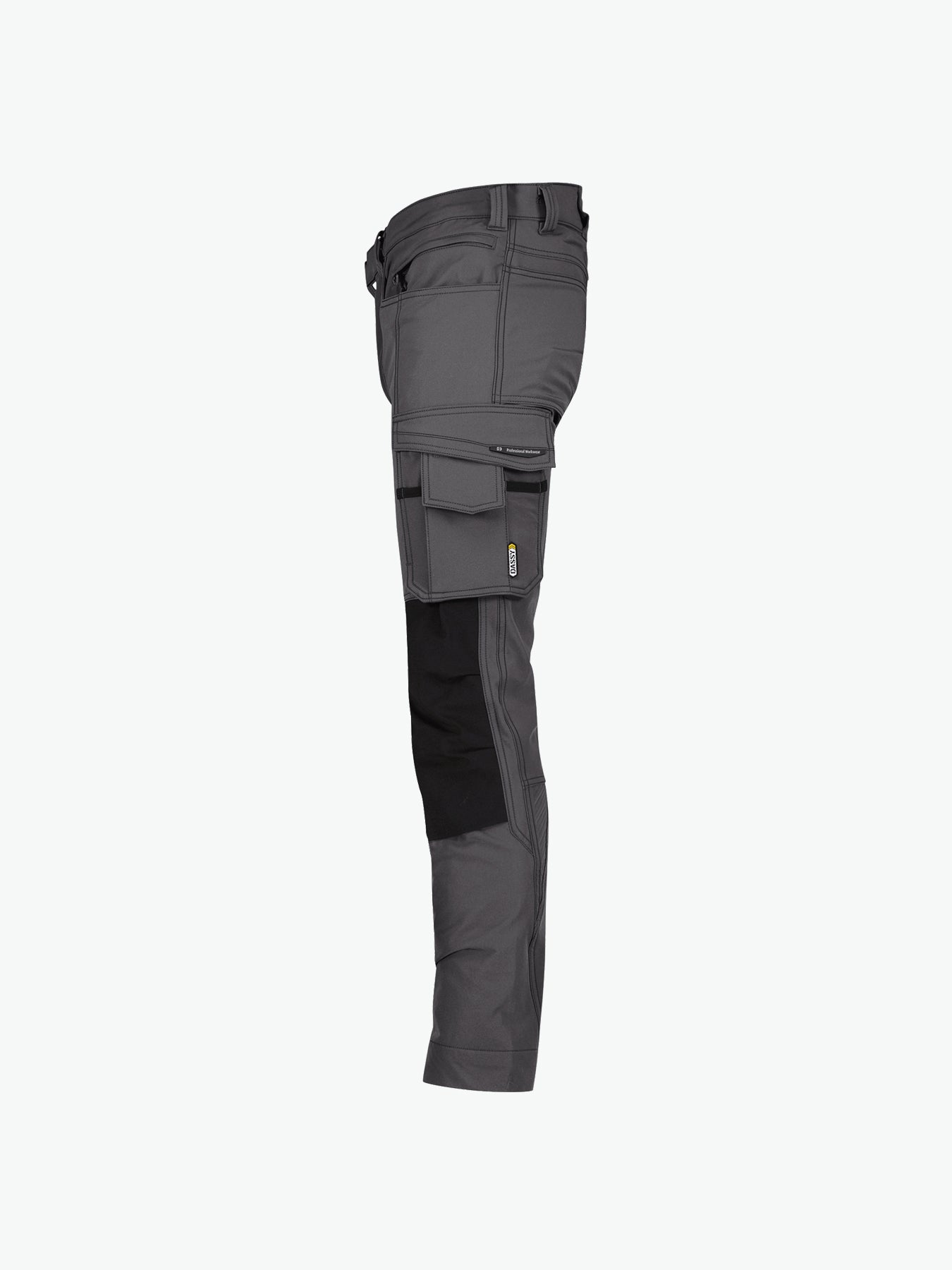 Dassy Impax Stretch werkbroek met kniezakken - Antracietgrijs/Zwart Werkbroek Dassy