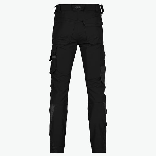 Dassy Impax Stretch werkbroek met kniezakken - Zwart/Antracietgrijs Werkbroek Dassy