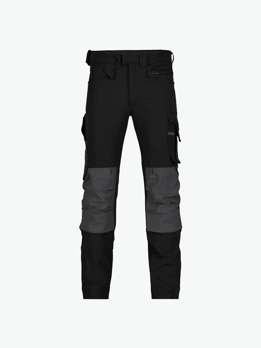 Dassy Impax Stretch werkbroek met kniezakken - Zwart/Antracietgrijs Werkbroek Dassy