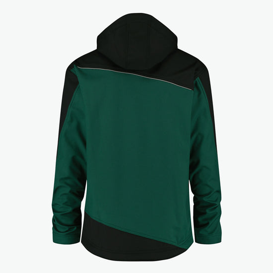 Dassy Jakarta Tweekleurige softshelljas - Flessengroen/Zwart Werkjas Softshell Dassy