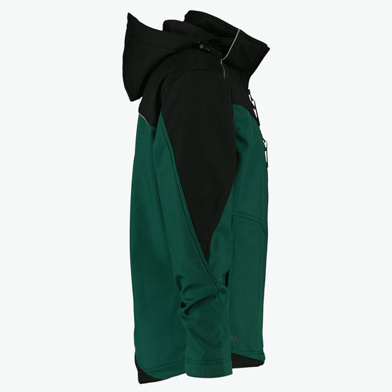 Dassy Jakarta Tweekleurige softshelljas - Flessengroen/Zwart Werkjas Softshell Dassy