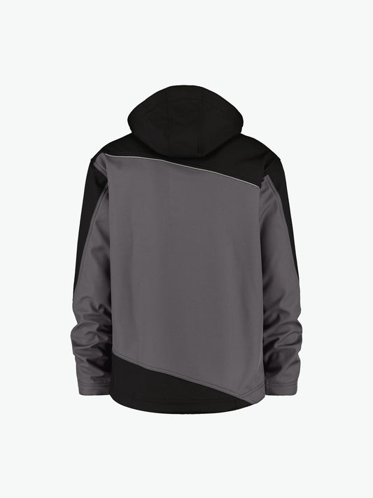 Dassy Jakarta Tweekleurige softshelljas - Cementgrijs/Zwart Werkjas Softshell Dassy