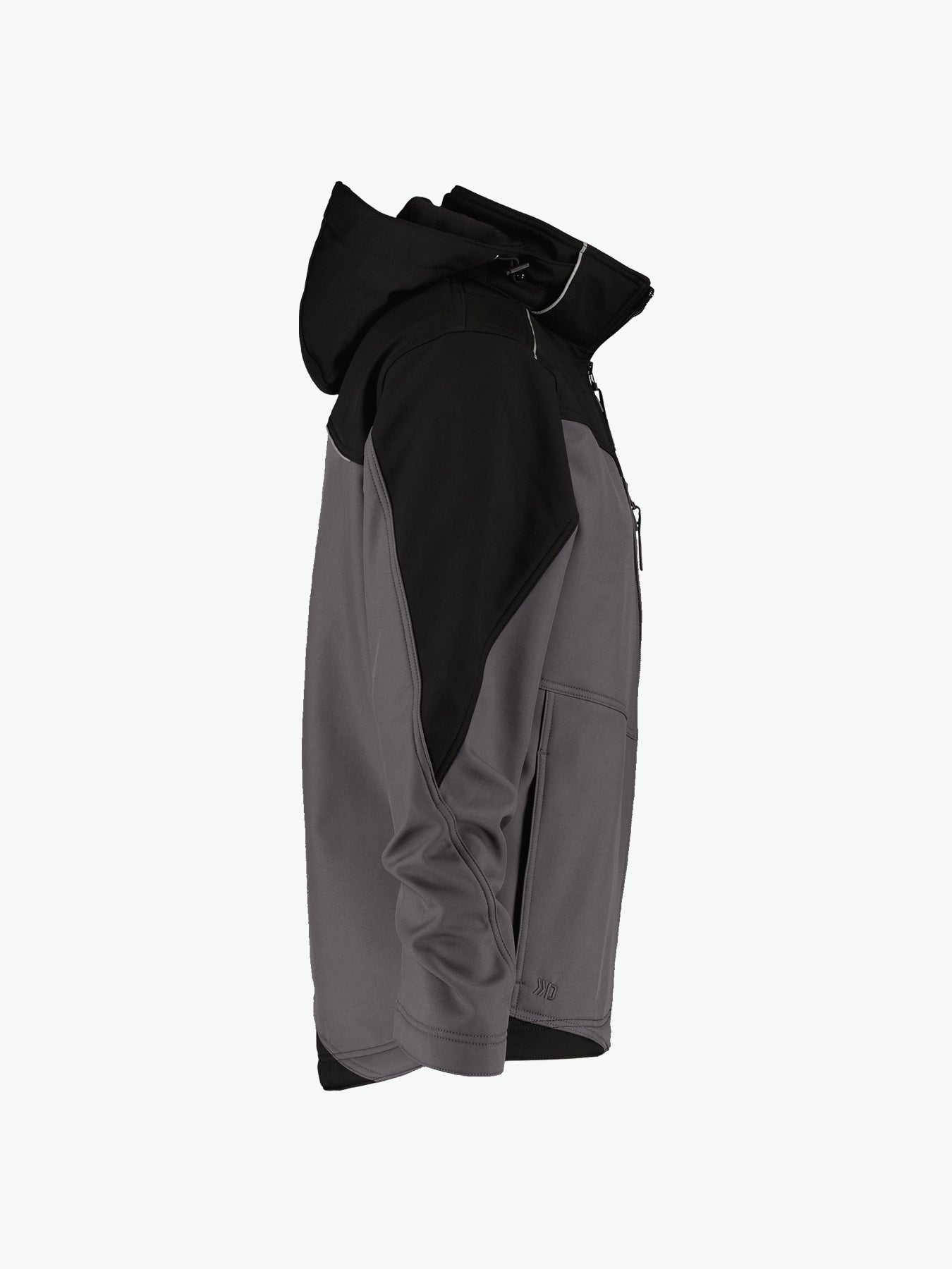 Dassy Jakarta Tweekleurige softshelljas - Cementgrijs/Zwart Werkjas Softshell Dassy