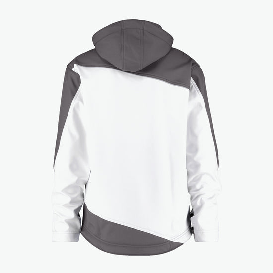 Dassy Jakarta Tweekleurige softshelljas - Wit/Cementgrijs Werkjas Softshell Dassy