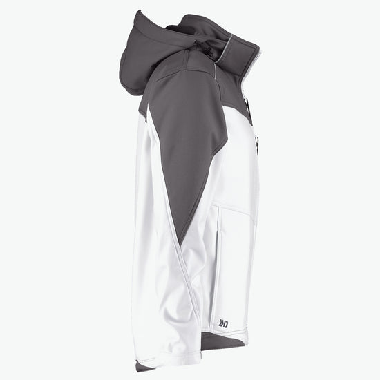Dassy Jakarta Tweekleurige softshelljas - Wit/Cementgrijs Werkjas Softshell Dassy