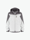 Dassy Jakarta Women Tweekleurige softshelljas voor dames - Wit/Cementgrijs Werkjas Softshell Dames Dassy