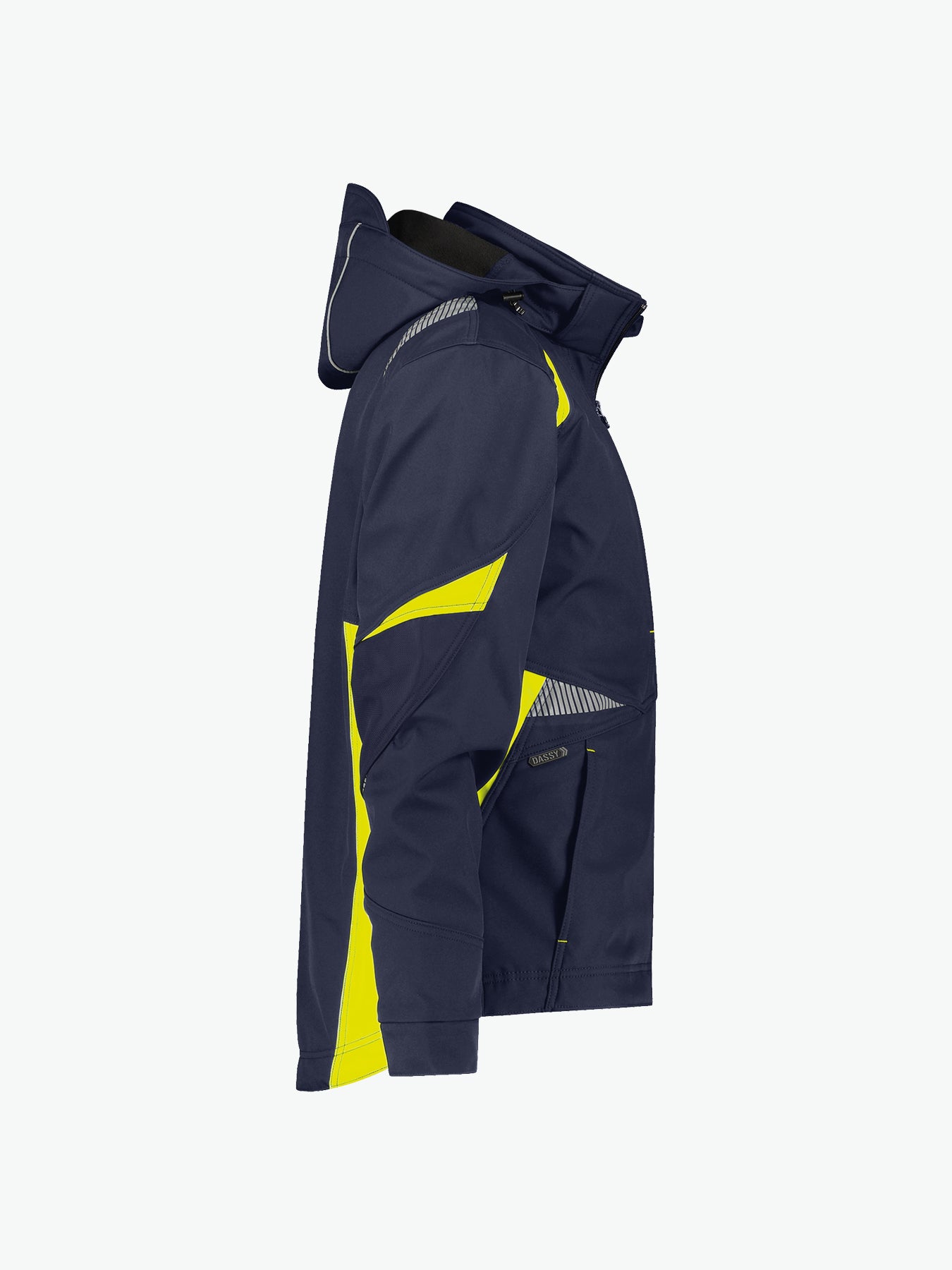 Dassy Kalama Softshelljas - Nachtblauw/Fluogeel Werkjas Softshell Dassy