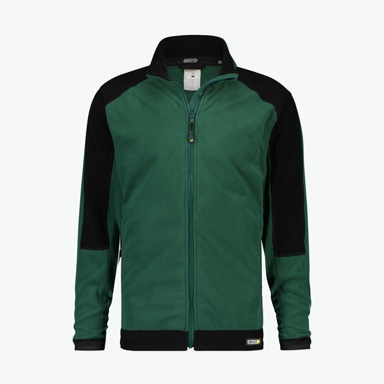 Dassy Kazan Tweekleurige fleecevest - Flessengroen/Zwart Werkvest Fleece Dassy