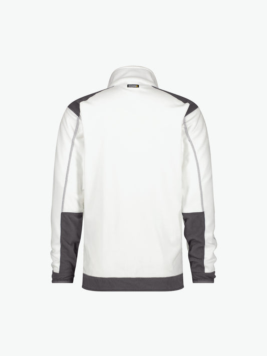 Dassy Kazan Tweekleurige fleecevest - Wit/Cementgrijs Werkvest Fleece Dassy