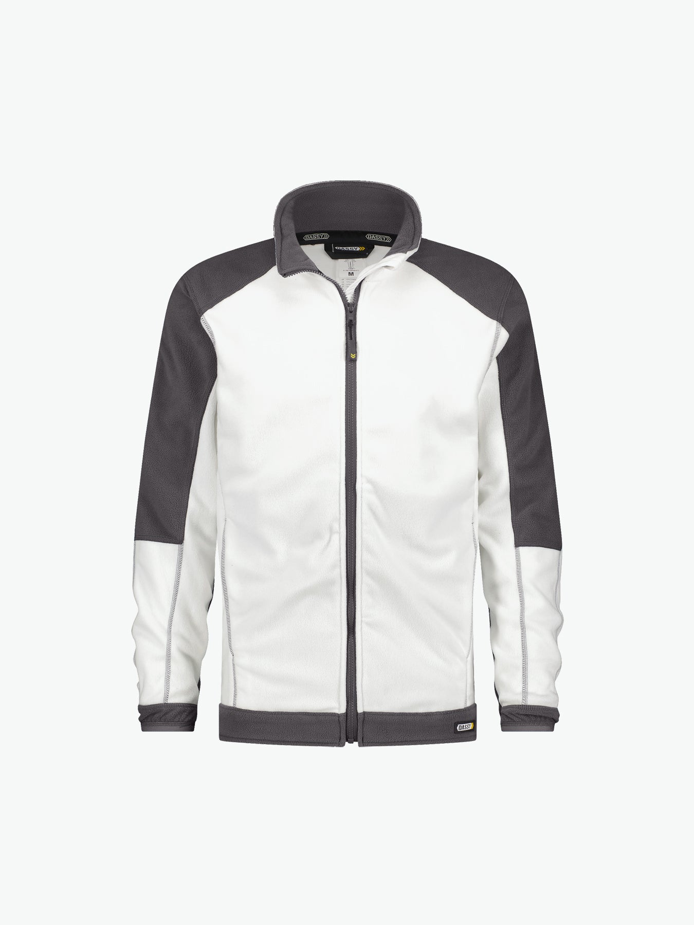 Dassy Kazan Tweekleurige fleecevest - Wit/Cementgrijs Werkvest Fleece Dassy