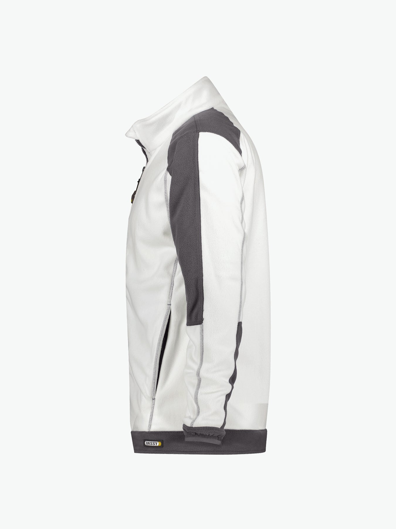 Dassy Kazan Tweekleurige fleecevest - Wit/Cementgrijs Werkvest Fleece Dassy