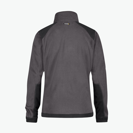 Dassy Kazan Women Tweekleurige fleecevest voor dames - Cementgrijs/Zwart Werkvest Fleece Dames Dassy