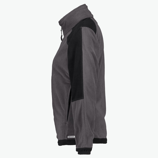 Dassy Kazan Women Tweekleurige fleecevest voor dames - Cementgrijs/Zwart Werkvest Fleece Dames Dassy