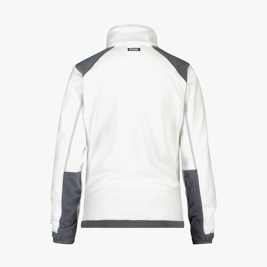 Dassy Kazan Women Tweekleurige fleecevest voor dames - Wit/Cementgrijs Werkvest Fleece Dames Dassy