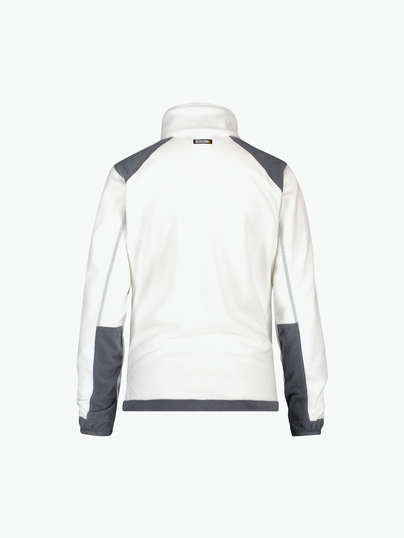 Dassy Kazan Women Tweekleurige fleecevest voor dames - Wit/Cementgrijs Werkvest Fleece Dames Dassy