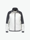 Dassy Kazan Women Tweekleurige fleecevest voor dames - Wit/Cementgrijs Werkvest Fleece Dames Dassy