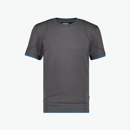 Dassy Kinetic T-shirt - Antracietgrijs/Azuurblauw Werkshirt Dassy