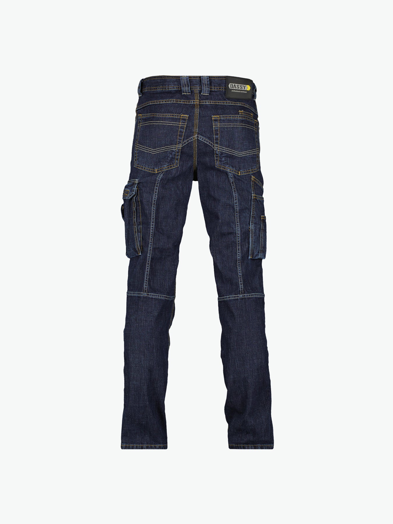 Dassy Knoxville Stretch werkjeans met kniezakken - Jeansblauw Werkbroek Dassy