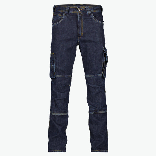 Dassy Knoxville Stretch werkjeans met kniezakken - Jeansblauw Werkbroek Dassy