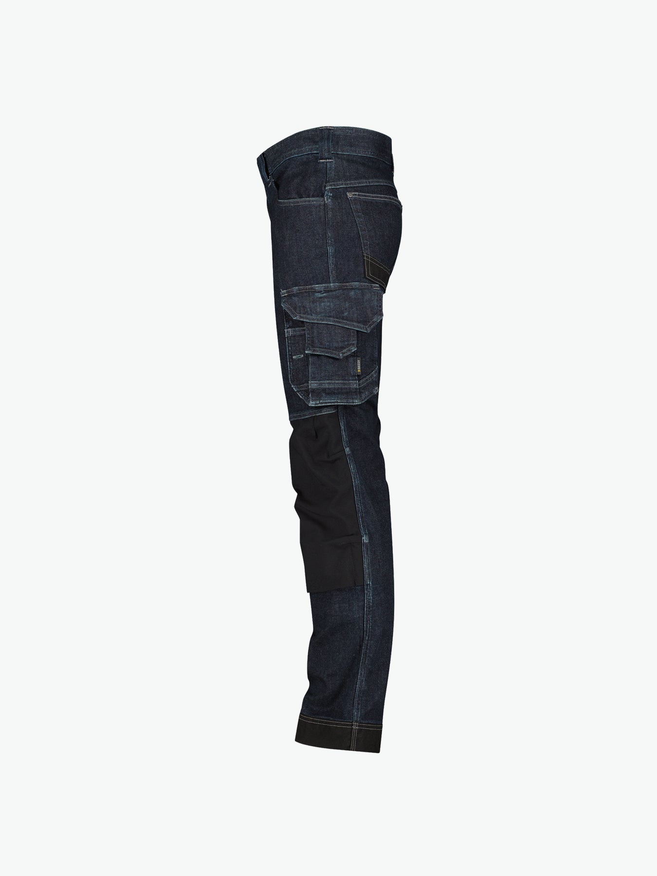 Dassy Kyoto Stretch werkjeans met kniezakken - Jeansblauw/Zwart Werkbroek Dassy